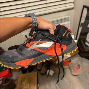 Brooks Cascadia Men's Trail Running Shoes - Black and Orange